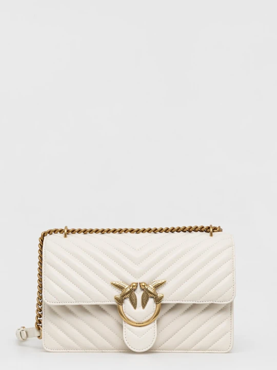 Zdjęcie produktu Pinko torebka crossbody damska skórzana biały