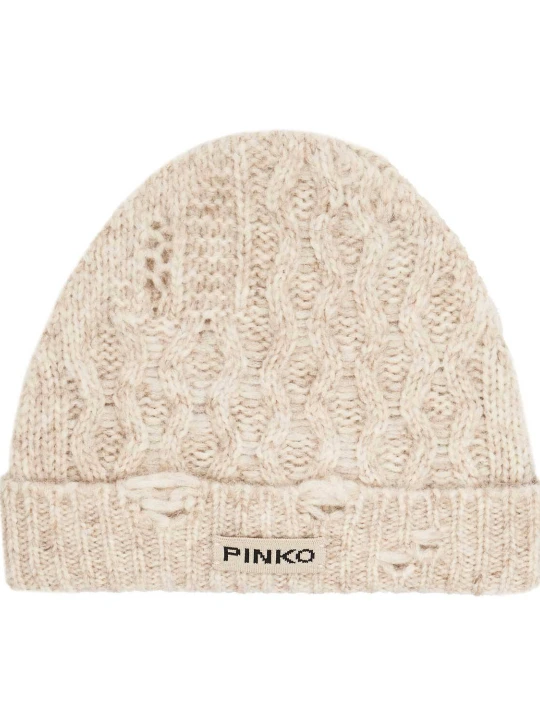 Zdjęcie produktu Pinko Wełniana czapka beżowy