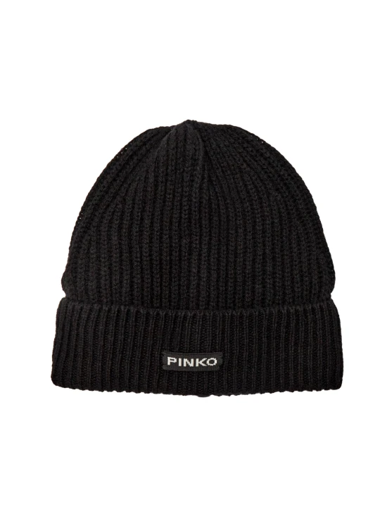 Zdjęcie produktu Pinko Wełniana czapka | z dodatkiem kaszmiru czarny