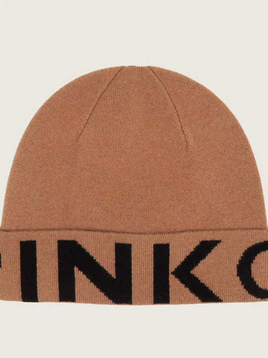 Zdjęcie produktu Pinko Wełniana czapka | z dodatkiem kaszmiru brązowy