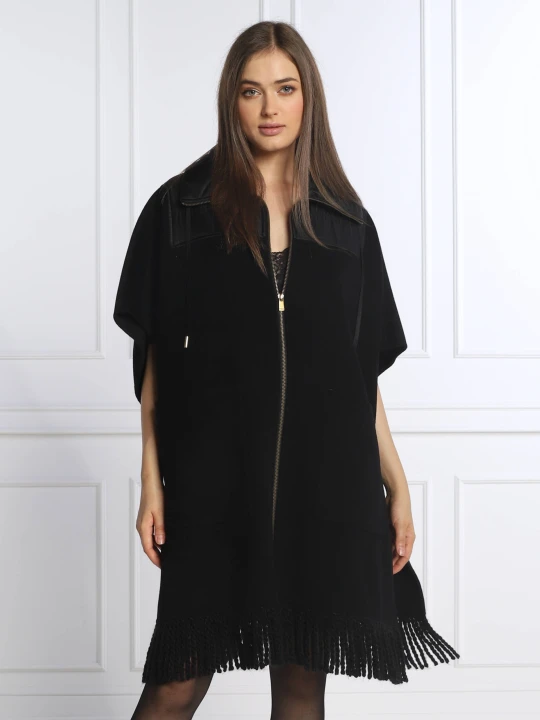 Zdjęcie produktu Pinko Wełniane ponczo MARA | Relaxed fit czarny