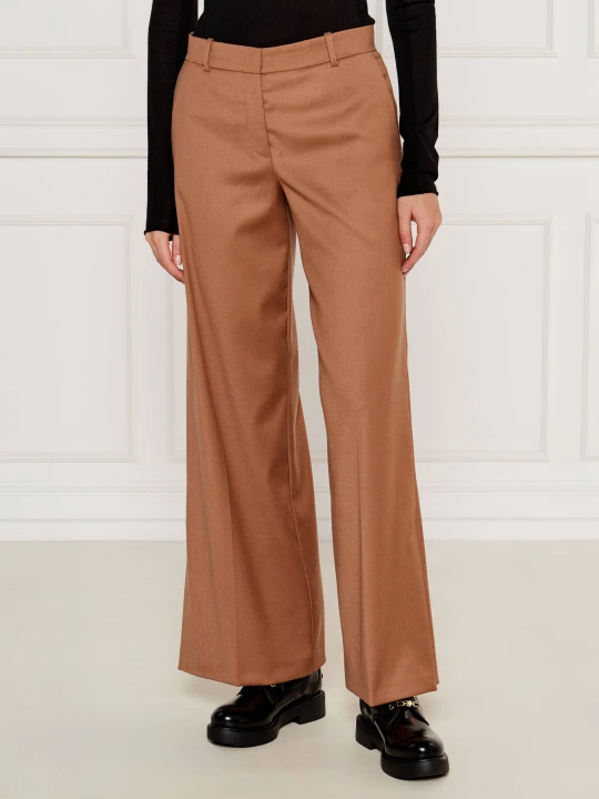 Zdjęcie produktu Pinko Wełniane spodnie BENEDETTI | flare fit brązowy