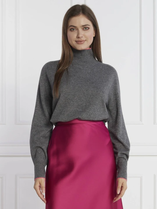 Zdjęcie produktu Pinko Wełniany golf | Regular Fit | z dodatkiem kaszmiru grafitowy