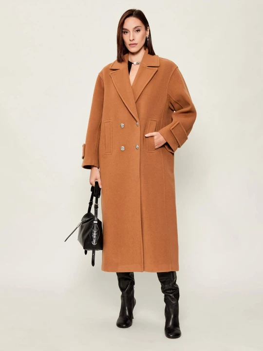 Zdjęcie produktu Pinko Wełniany płaszcz CAMEMBERT camel