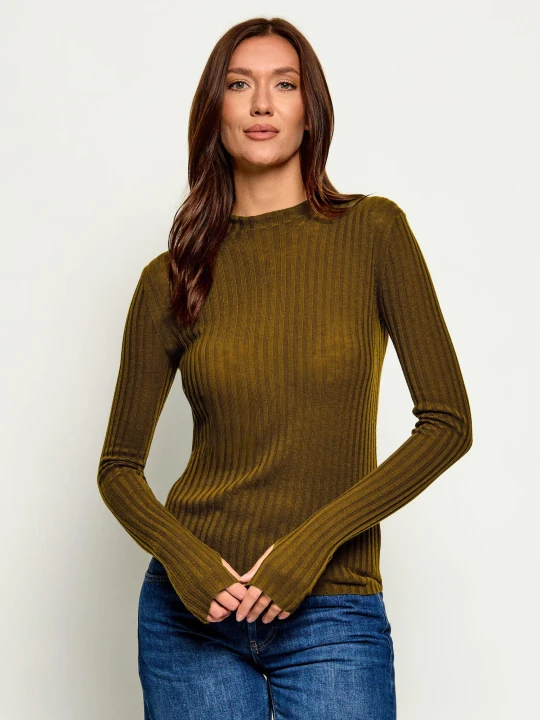 Zdjęcie produktu Pinko Wełniany półgolf Muggito | Slim Fit zielony