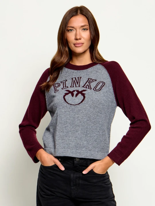 Zdjęcie produktu Pinko Wełniany sweter Amsterdam | Regular Fit | z dodatkiem kaszmiru szary