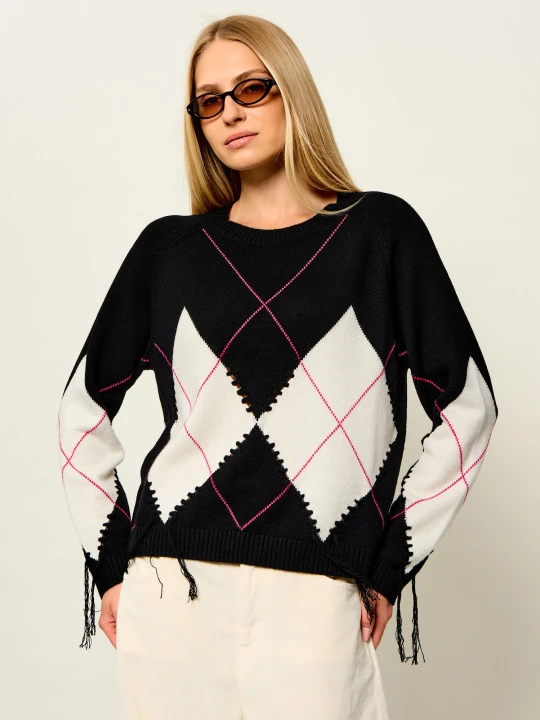 Zdjęcie produktu Pinko Wełniany sweter Berna | Relaxed fit | z dodatkiem kaszmiru czarny