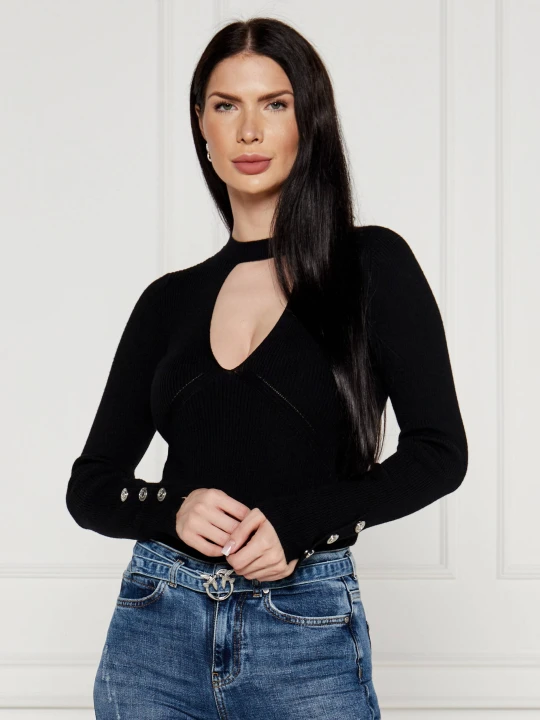 Zdjęcie produktu Pinko Wełniany sweter | Regular Fit czarny