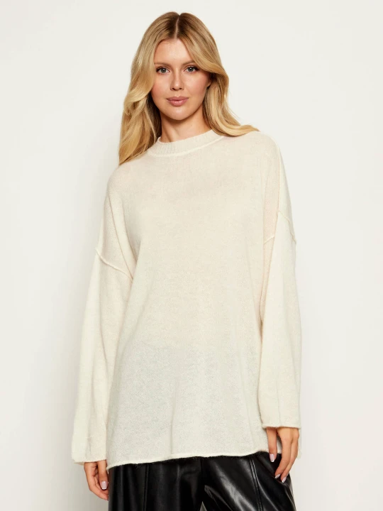 Zdjęcie produktu Pinko Wełniany sweter MARSHALL | Loose fit biały
