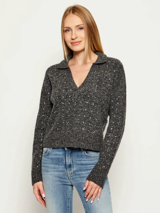 Zdjęcie produktu Pinko Wełniany sweter NIBANI | Regular Fit grafitowy