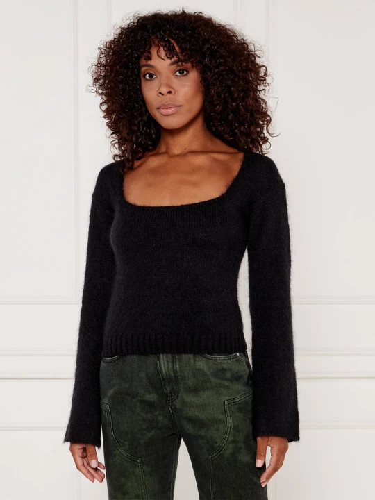 Zdjęcie produktu Pinko Wełniany sweter RAGAMUFFIN | Regular Fit czarny