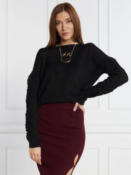 Zdjęcie produktu Pinko Wełniany sweter | Regular Fit czarny