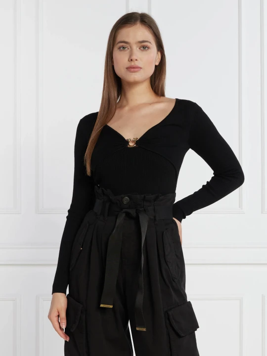 Zdjęcie produktu Pinko Wełniany sweter | Regular Fit czarny