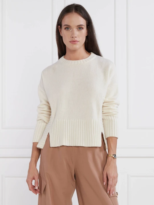 Zdjęcie produktu Pinko Wełniany sweter | Regular Fit | z dodatkiem kaszmiru ecru