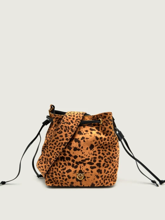 Zdjęcie produktu Pinko Worek SECCHIELLO MINI | zamsz camel