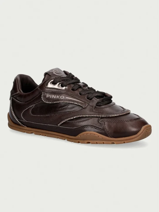 Zdjęcie produktu Pinko Yulia 04 sneakersy damskie skórzane brązowy
