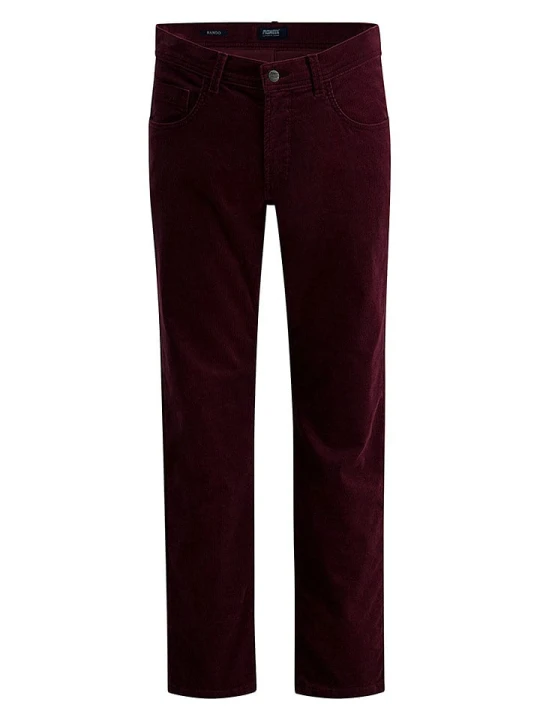 Zdjęcie produktu Pioneer Spodnie sztruksowe "Rando" - Regular fit - w kolorze bordowym rozmiar: W34 / L32