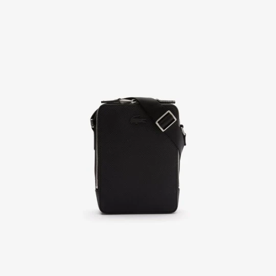 Zdjęcie produktu Pionowa Torba Na Aparat Unisex Chantaco Z Matowej Skóry Z Przeszyciami Lacoste
