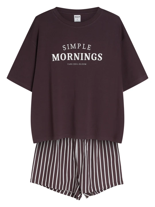 Zdjęcie produktu Piżama krótka MORNING Esotiq brązowy