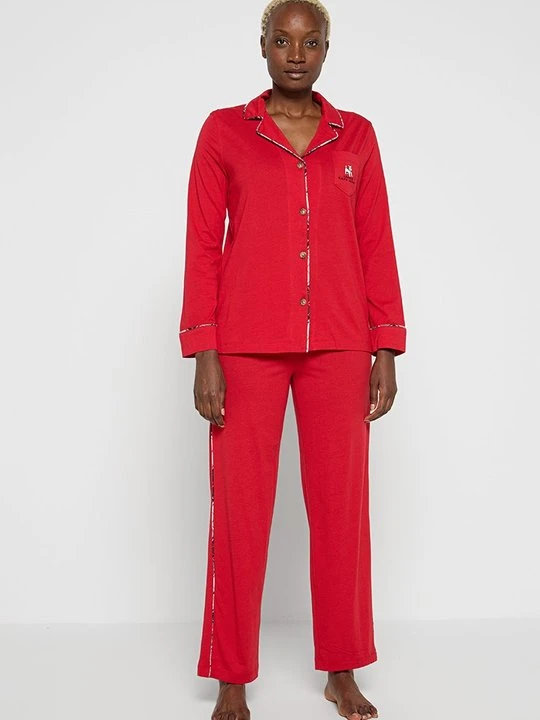 Zdjęcie produktu Piżama Lauren Ralph Lauren ciemnoczerwony