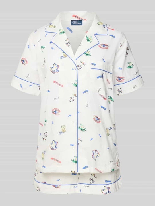 Zdjęcie produktu Piżama o kroju comfort fit z czystej bawełny Polo Ralph Lauren Złamany biały