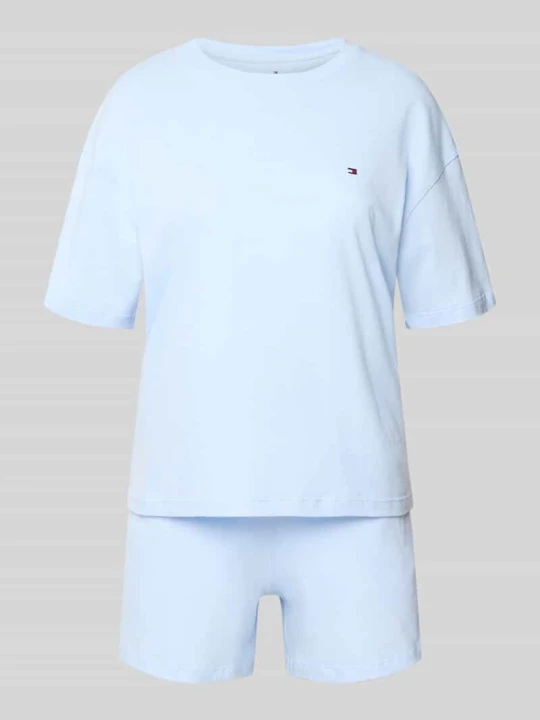 Zdjęcie produktu piżama o kroju regular fit z czystej bawełny Tommy Hilfiger Jasnoniebieski