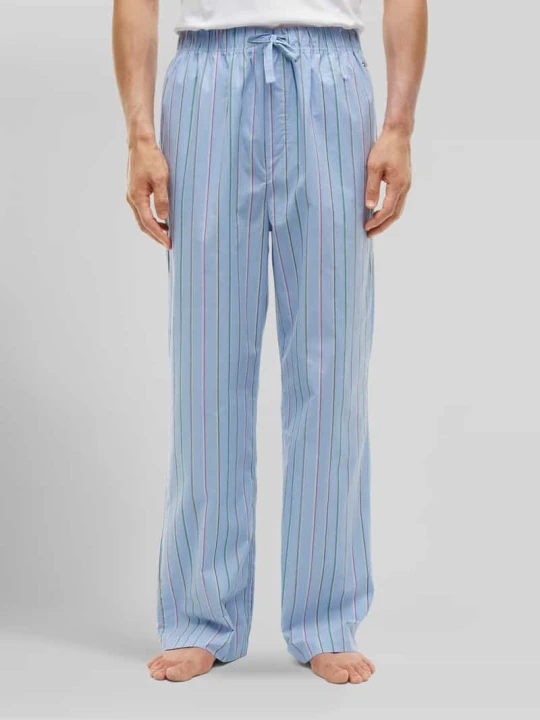 Zdjęcie produktu piżama o kroju regular fit z czystej bawełny Tommy Hilfiger Błękitny