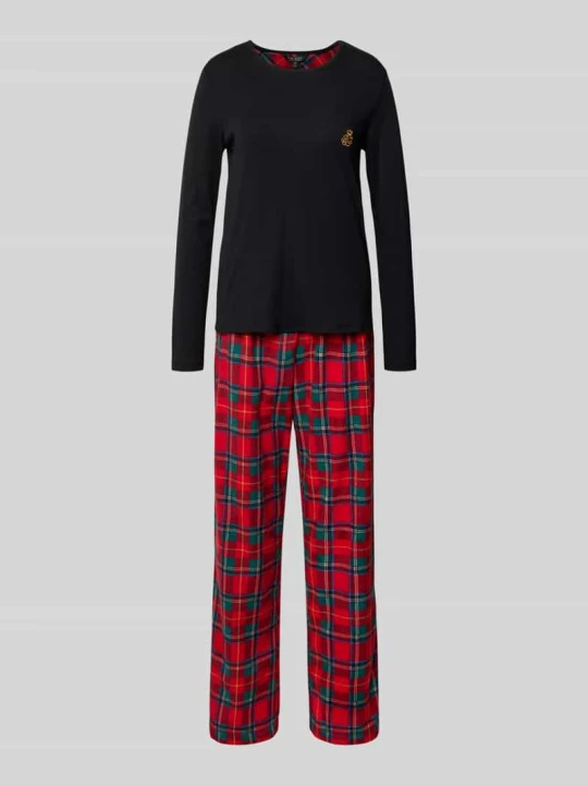 Zdjęcie produktu Piżama o kroju regular fit z kieszenią na piersi Lauren Ralph Lauren Czerwony