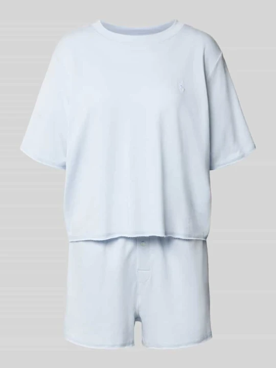 Zdjęcie produktu piżama o kroju regular fit z mieszanki bawełny Polo Ralph Lauren Jasnoniebieski