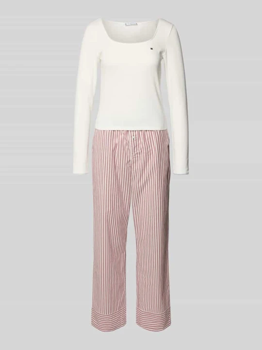Zdjęcie produktu Piżama o kroju regular fit z mieszanki bawełny Tommy Hilfiger Écru