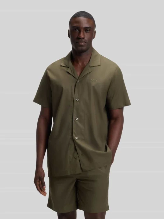 Zdjęcie produktu Piżama w kroju regular fit z mieszanki wiskozy model 'Chris' Boss Oliwkowy