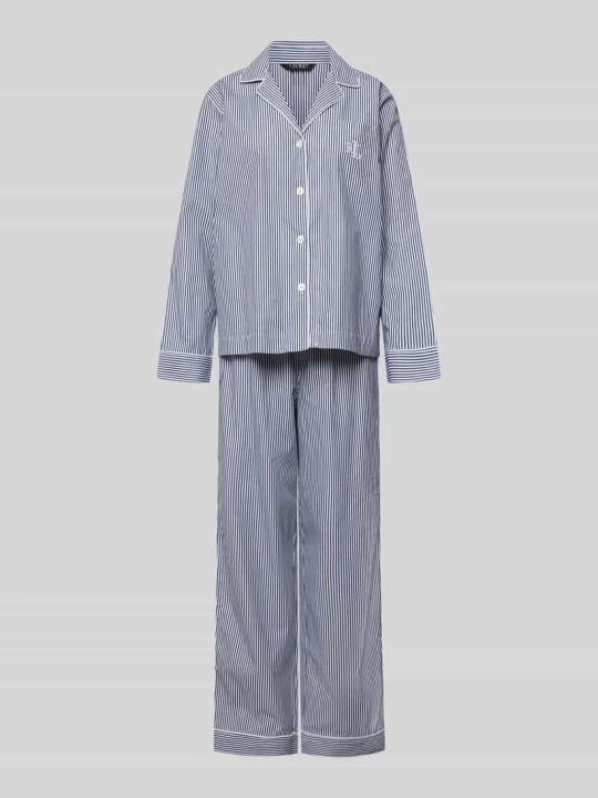 Zdjęcie produktu Piżama z Brustasza Lauren Ralph Lauren Ciemnoniebieski