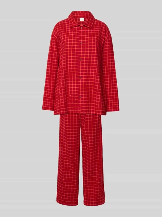 Zdjęcie produktu Piżama z listwą guzikową Calvin Klein Bordowy
