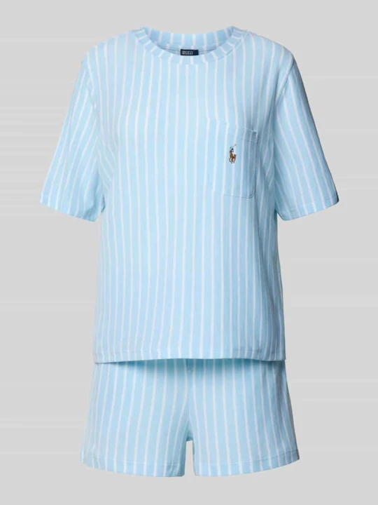 Zdjęcie produktu Piżama z mieszanki bawełny i modalu o kroju relaxed fit Polo Ralph Lauren Jasnoniebieski