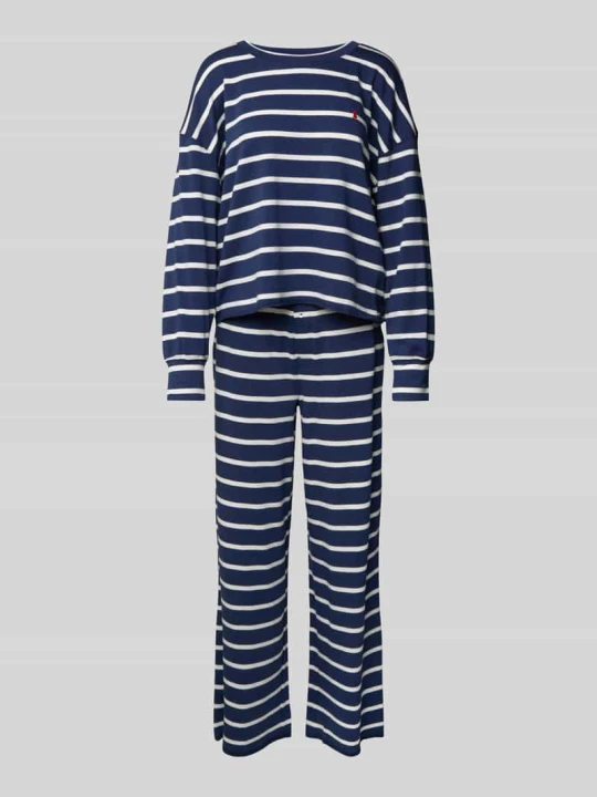 Zdjęcie produktu Piżama z wyhaftowanym logo i elastycznym paskiem z logo Polo Ralph Lauren Ciemnoniebieski