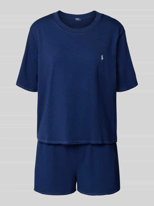 Zdjęcie produktu Piżama z wyhaftowanym logo i elastycznym paskiem z logo Polo Ralph Lauren Ciemnoniebieski