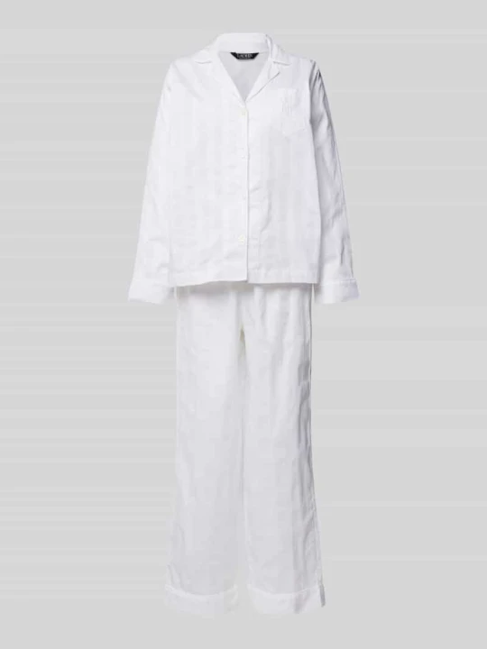 Zdjęcie produktu Piżama z wyhaftowanym logo Lauren Ralph Lauren Biały