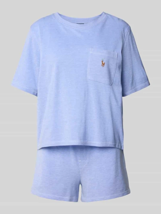 Zdjęcie produktu Piżama z wyhaftowanym logo model ‘OXFORD’ Polo Ralph Lauren Niebieski