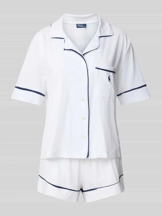 Zdjęcie produktu Piżama z wyhaftowanymi logo model ‘POLO ESSENTIALS’ Polo Ralph Lauren Złamany biały
