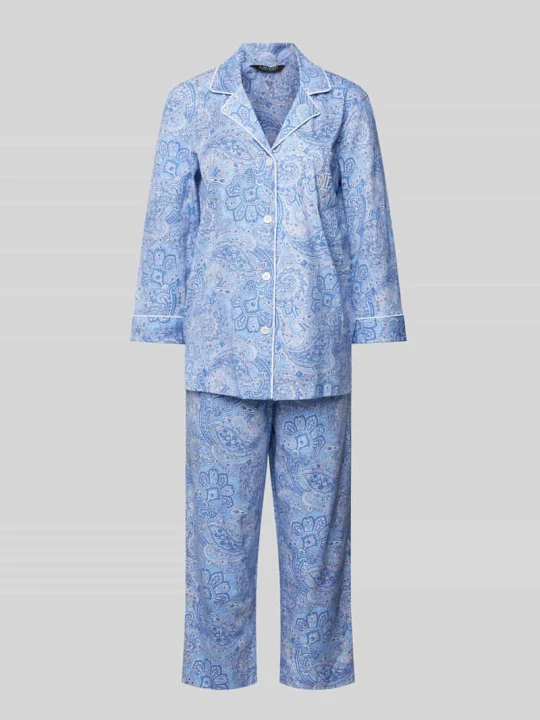 Zdjęcie produktu Piżama z wzorem w paski Lauren Ralph Lauren Niebieski