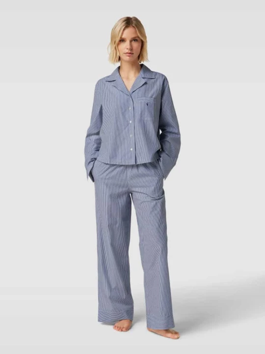 Zdjęcie produktu Piżama z wzorem w paski Polo Ralph Lauren Granatowy