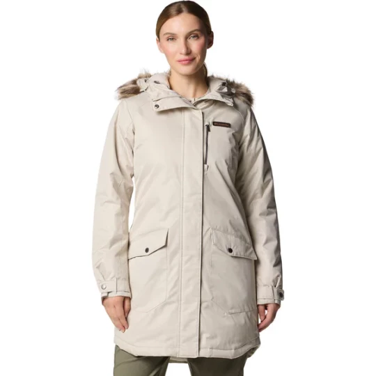 Zdjęcie produktu Płaszcz damski Suttle Mountain Long Insulated Columbia Beżowy