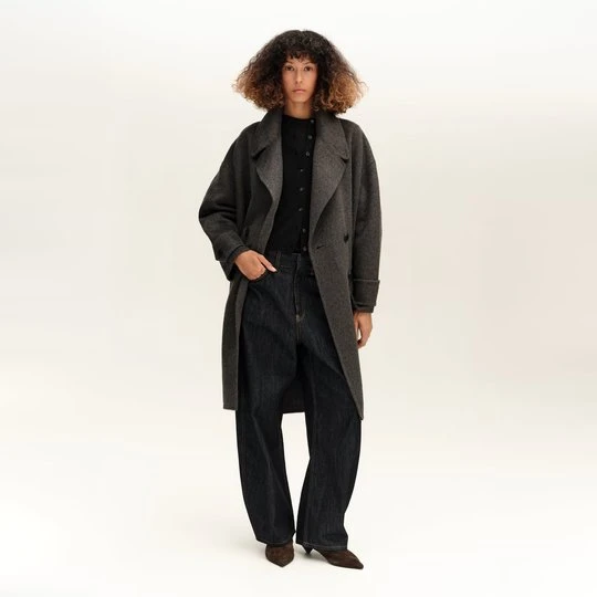 Zdjęcie produktu Płaszcz dwustronny oversize ciemnoszary BIMBA Y LOLA