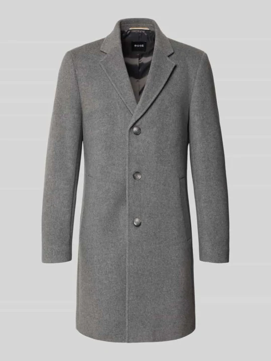Zdjęcie produktu Płaszcz funkcyjny o kroju slim fit z mieszanki wełny model 'HYDE' Boss Grafitowy