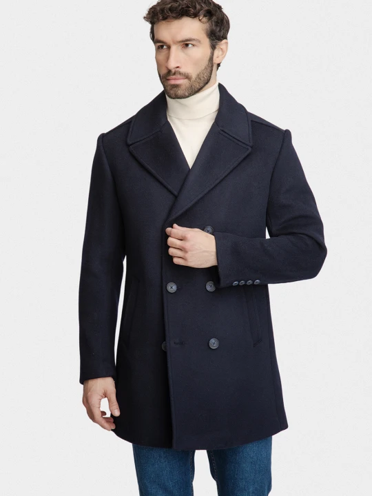 Zdjęcie produktu Płaszcz męski BASILIO 00280A75GSA Giacomo Conti granatowy