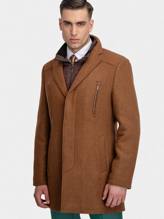 Zdjęcie produktu Płaszcz męski MICHAELE 00273B80GSA Giacomo Conti brazowy