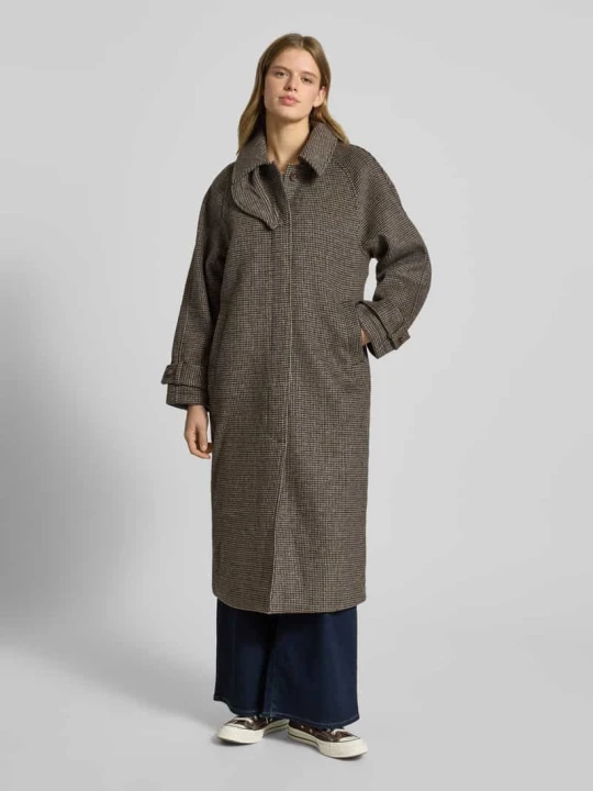 Zdjęcie produktu Płaszcz o kroju loose fit z dodatkiem wełny model „Joline” LeGer Średniobrązowy