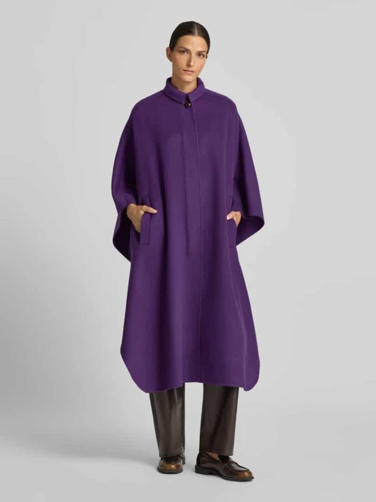 Zdjęcie produktu Płaszcz o kroju oversized w stylu ponczo model 'PAGGIO' Weekend Max Mara Purpurowy