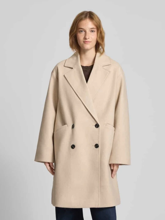 Zdjęcie produktu Płaszcz o kroju oversized z kołnierzem z połami model ‘BLAKE’ Only Piaskowy melanż