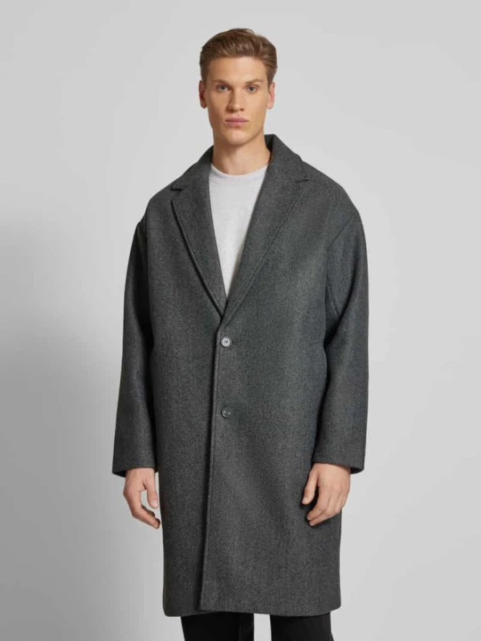 Zdjęcie produktu Płaszcz o kroju oversized z kołnierzem z połami model ‘WORF’ Only & Sons Ciemnoszary melanż